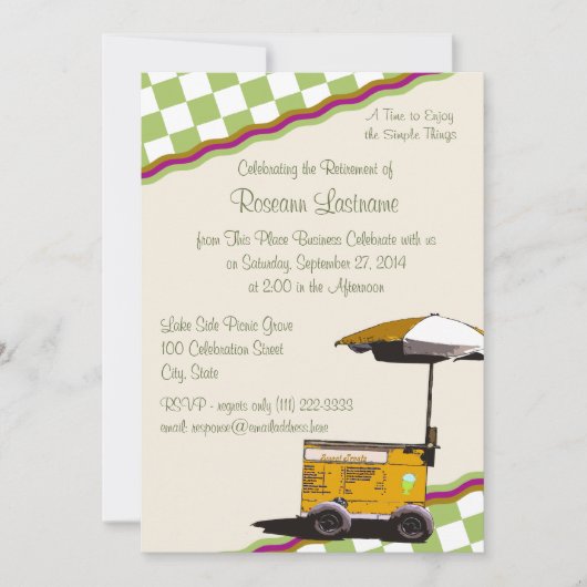 Zomer Herinneringen Pensioen Kaart (Voorkant)