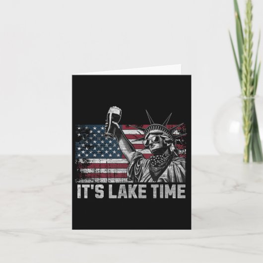 Zomer Het is Lake Time Bierbeeld van Vrijheid 4e O Kaart (Voorkant)