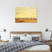 Zomer - Het landschap van de avond (olie op het ca Canvas Afdruk (Insitu (Slaapkamer))