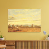 Zomer - Het landschap van de avond (olie op het ca Canvas Afdruk (Insitu (Woonkamer))