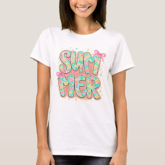 Zomer Hibiscus Bloemrijke Uitbarsting T-shirt