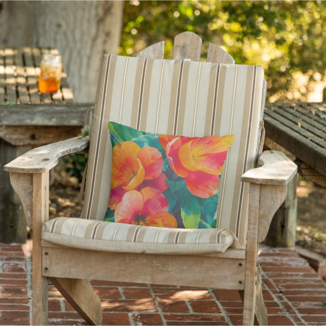 Zomer Hibiscus Tuin Kussens (Stoel)