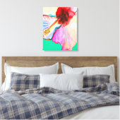 Zomer hibiscus watercolor kunst canvas afdruk (Insitu (Slaapkamer))