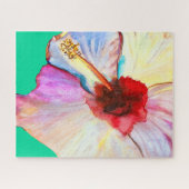Zomer hibiscus watercolor kunst legpuzzel (Horizontaal)