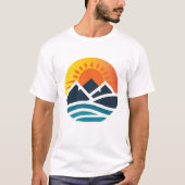 Zomer Hilly Beach Design T-shirt (Voorkant)
