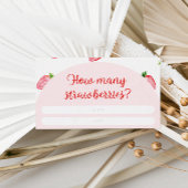 Zomer hoeveel aardbeien Baby shower Informatiekaartje