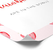 Zomer hoeveel aardbeien Baby shower teken Poster (Hoek)