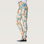 Zomer Honden Kleurrijk Gepersonaliseerd Monogram P Leggings (Links)
