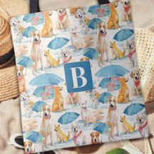 Zomer Honden Kleurrijk Gepersonaliseerd Monogram P