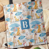 Zomer Honden Kleurrijk Gepersonaliseerd Monogram P Tote Bag