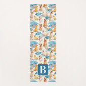 Zomer Honden Kleurrijk Gepersonaliseerd Monogram P Yogamat (Voorkant)