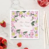 Zomer Hondsrozen Bloemen Bruiloft Servetten (Insitu)