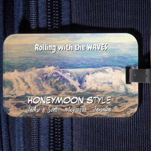 Zomer HONEYMOON Cruise PERSONALISEER Bagagelabel