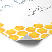 Zomer Honing Bij Baby Shower Boeken Voor Baby Poster (Hoek)