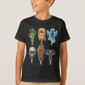 Zomer Horror Films Zomer Popsicle Halloween T-shirt (Voorkant)