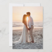 Zomer Huwelijk Ocean Blue Wedding Kaart (Achterkant)