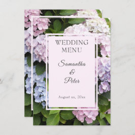 Zomer Hydrangea Bloesems Wedding Menu
