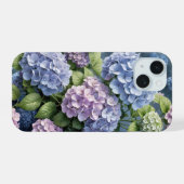 Zomer Hydrangea tuin iPhone 15 Case (Achterkant horizontaal)