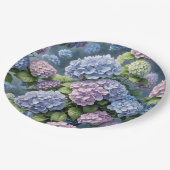 Zomer Hydrangea tuin Papieren Bordje (Gekanteld)