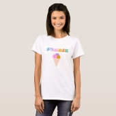 zomer ijs moderne typografie t-shirt (Voorkant volledig)