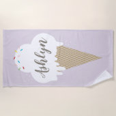 Zomer Ijs Paars Strandlaken (Voorkant)