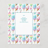 Zomer Ijs Pop ijsje Ijs Verjaardag Kinderen (Achterkant)