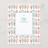 Zomer Ijs Pop ijsje Ijs Verjaardag Kinderen (Achterkant)