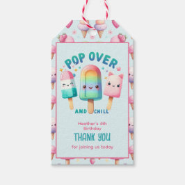 Zomer Ijs Pop ijsje Ijs Verjaardag Kinderen Cadeaulabel