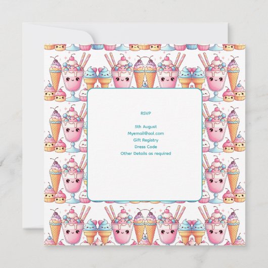 Zomer Ijs Pop Popsicle Ijsje Verjaardag Kinderen Kaart (Achterkant)