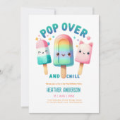 Zomer Ijs Pop Popsicle Ijsje Verjaardag Kinderen Kaart (Voorkant)