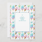 Zomer Ijs Pop Popsicle Ijsje Verjaardag Kinderen Kaart (Achterkant)