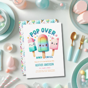 Zomer Ijs Pop Popsicle Ijsje Verjaardag Kinderen Kaart