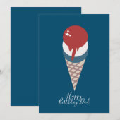 Zomer Ijs Verjaardag Patriottisch Juli (Voorkant / Achterkant)