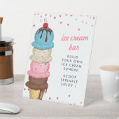 Zomer Ijsbar Moderne Bruidsuitnodiging Reclamebord Met Voetstuk (Insitu)