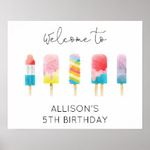 Zomer ijsijsijsje verjaardag welkom teken