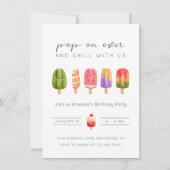 Zomer ijsijsijsje verjaardagsuitnodiging kaart (Voorkant)