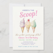 Zomer Ijsje 3e Verjaardagsuitnodiging Kaart (Voorkant)