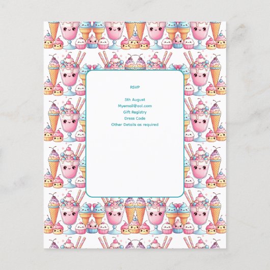 Zomer Ijslolly IJspop Ijsje Verjaardag Kinderen (Achterkant)