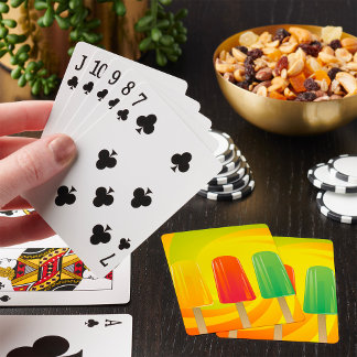 Zomer Ijslolly Trio Felicitatie Ijslolly's Pokerkaarten