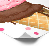 Zomer Ijsstation Modern Bruiloft Feest Poster (Hoek)