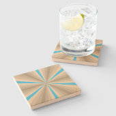 Zomer Illusie Steen Coaster Stenen Onderzetter (Zijkant)