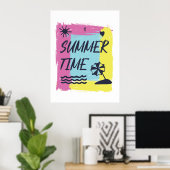 Zomer illustratie. poster (Thuiskantoor)