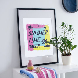 Zomer illustratie. poster
