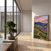 Zomer Impressionistische Zwarte Woud Canvas Kunst Poster