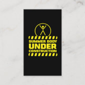 Zomer in aanbouw Funny Fitness Excus Visitekaartje (Voorkant)