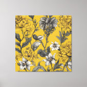 Zomer in Bloemen Gele lucht Canvas Afdruk (Voorkant)