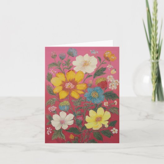 Zomer in Bloom Stationery Bedankkaart (Voorkant)