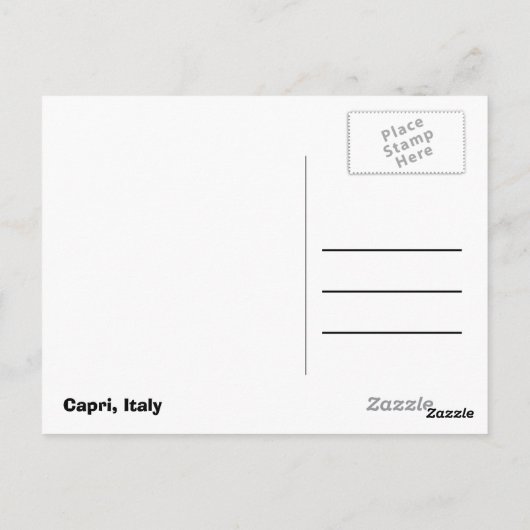 Zomer in Capri Briefkaart (Achterkant)