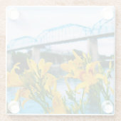Zomer in Chattanooga, TN - Walnut Street Bridge Glazen Onderzetter (Achterkant)