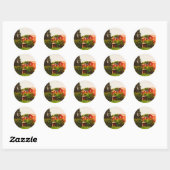Zomer in Dalarna Ronde Sticker (Vel)